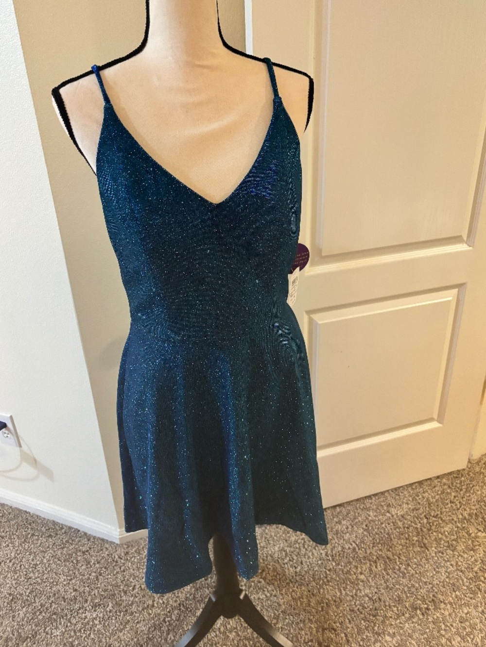 pretty turquoise blue sparkly dress